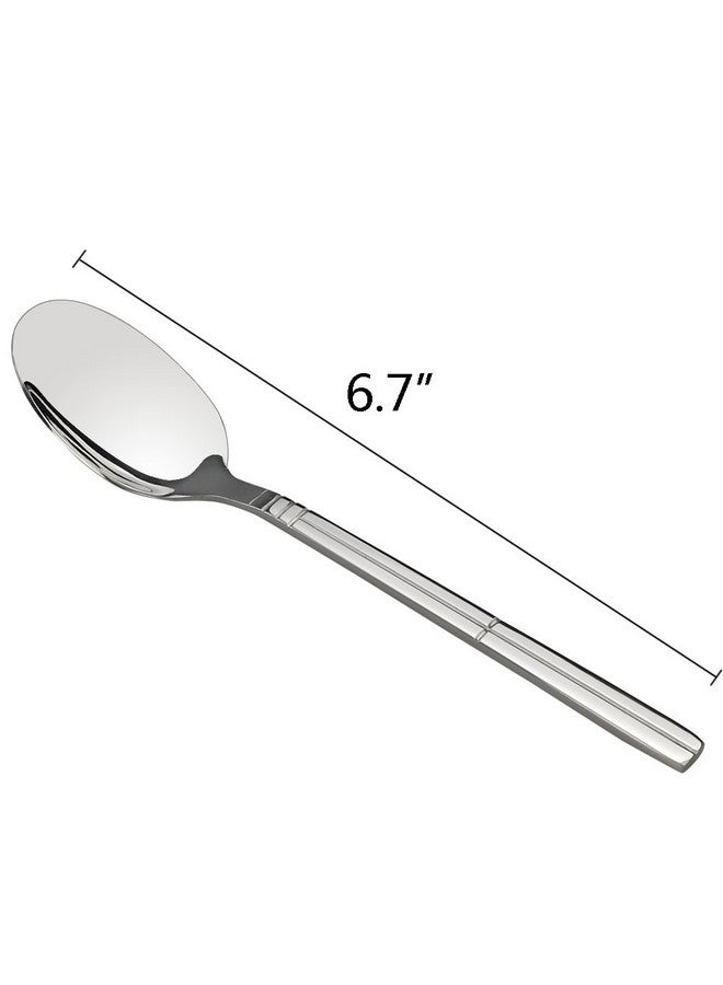 Saedy Stainless Steel Dessert Spoons, 6.7 Inches, 12 Piece Small Spoons for Dessert - Image 2