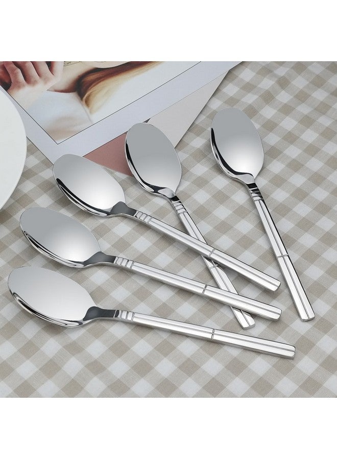 Saedy Stainless Steel Dessert Spoons, 6.7 Inches, 12 Piece Small Spoons for Dessert - Image 4