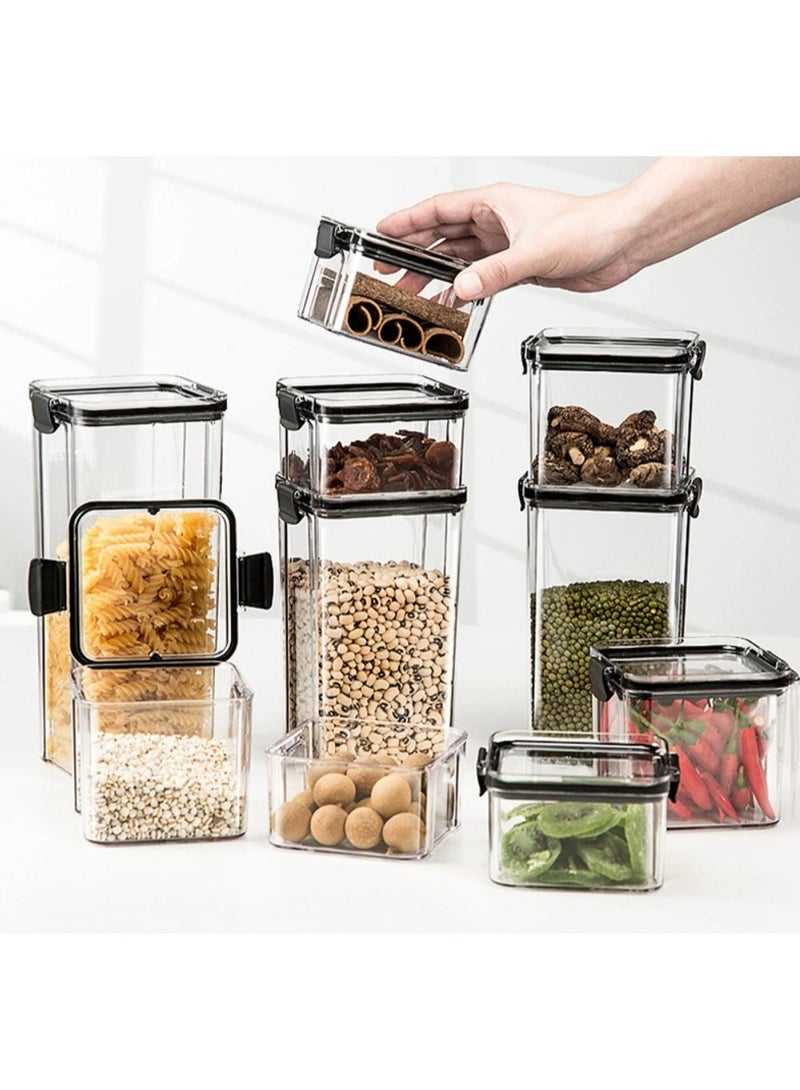 قطع  محكم لتخزين الطعام مع غطاء ، علبة تخزين سميكة مزدوجة الغلق ، مانعة للتسرب ، سهلة التنظيف ، خالية من مادة BPA ، مطبخ وأماكن تخزين أخرى - Image 2