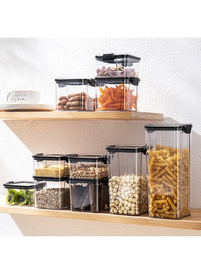 قطع  محكم لتخزين الطعام مع غطاء ، علبة تخزين سميكة مزدوجة الغلق ، مانعة للتسرب ، سهلة التنظيف ، خالية من مادة BPA ، مطبخ وأماكن تخزين أخرى - Image 3