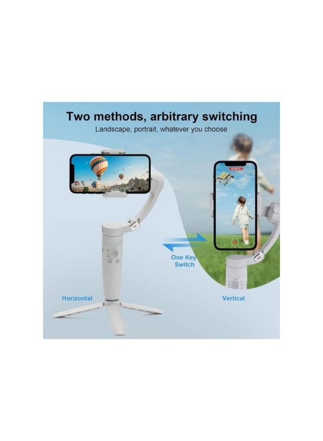 أكاليكس مثبت الهاتف الذكي Merak One M1 ثلاثي المحاور، قابل للطي، مضاد للاهتزاز، تتبع تلقائي، بطارية 2200 مللي أمبير، مثالي لتصوير الفيديوهات أثناء السفر والتصوير بالهاتف المحمول - Image 2