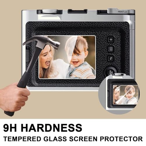 CAIYOULE Camera Case for Instax Mini Evo Case, PC Clear Case for Fujifilm Instant Mini Evo Camera with 9H Hardness Screen Protector, for Polaroid Evo Accessories, No Camera - Image 4