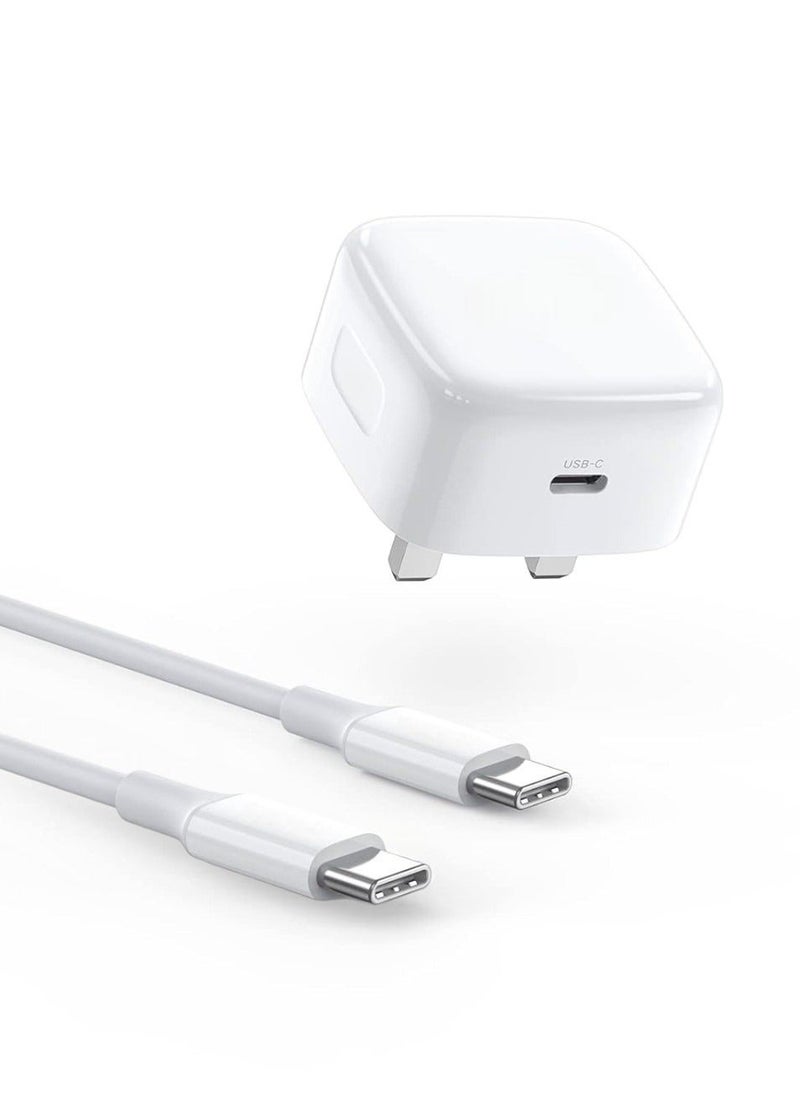 Generic - Iphone 15 Fast Charger Bundle 20w Foldable Usb C Power Adapter With 60w Cable - Image 1