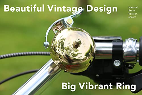 Crane Bike Bell, Brass, Suzu Bicycle Bell, Made in Japan for City Bikes, Cruisers, Road Bikes or MTB, Fits Bars diameters 22.2 to 26.0mm - Image 2