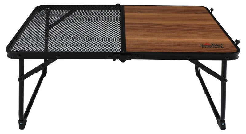 ALGHAFA Foldable ground picnic table, mesh + wood, for camping, trips and picnics, small size - Image 1