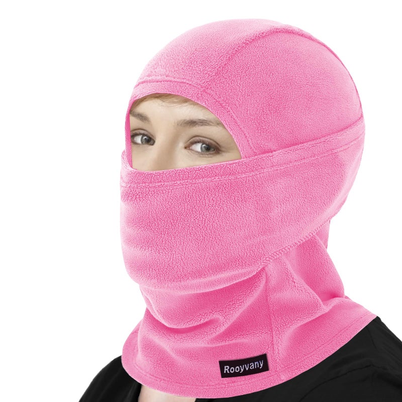 rooyvany Fleece Balaclava Ski Mask for Men&Women,Warm/Windproof/Lightweight Winter Face Mask for Skiing/Snowboarding/Cycling (Rose Red) - Image 1