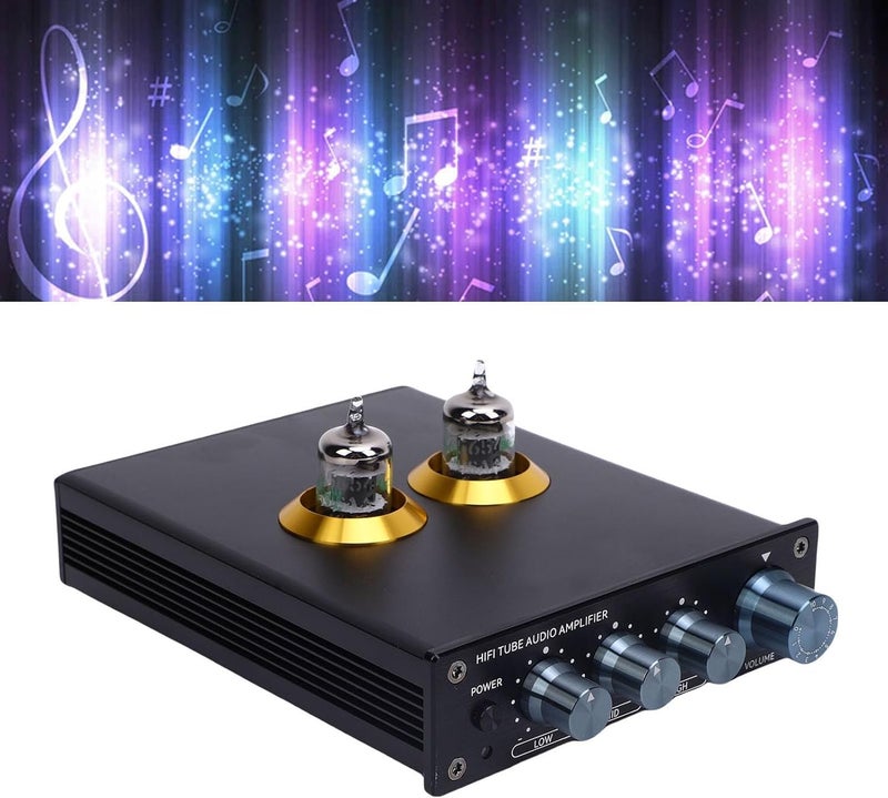 مضخم أنبوبي فراغي HiFi مع ضبط الجهير والثلاثي، مضخم أنبوبي لعشاق الصوت لأنظمة الصوت المنزلية الاستريو، نغمات دافئة غنية وجودة صوت HiFi، إشارة محسنة - Image 5