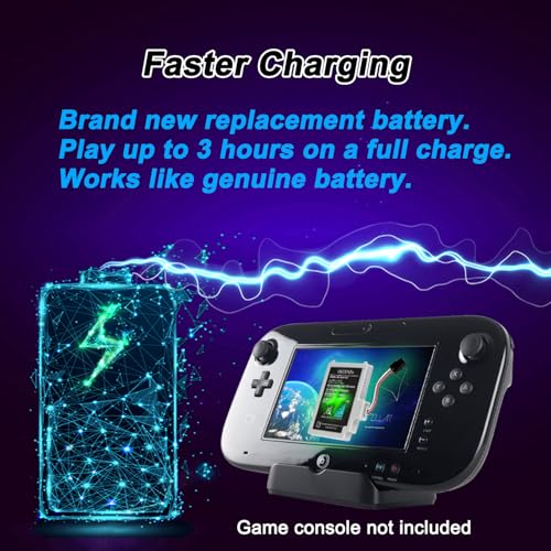 OSTENT 3.7V 1500mAh Li-ion Polymer Lithium Ion Rechargeable Battery Pack Replacement for Nintendo Wii U Gamepad - Image 5