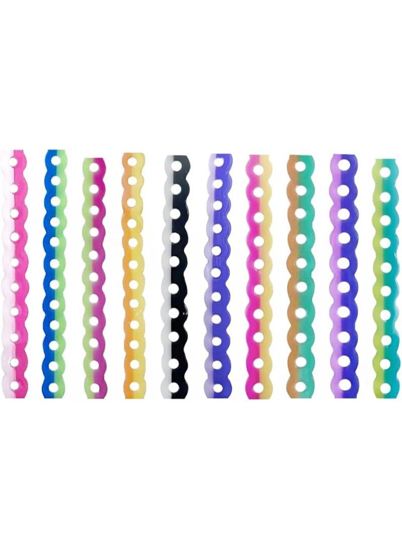 هالونهي سلسلة مرنة لتقويم الأسنان بطول 4.5 متر، سلسلة مطاطية فائقة القوة لتقويم الأسنان بلونين، شريط مطاطي مرن لتقويم الأسنان، مستمر (نوع قصير، أزرق + أخضر) - Image 4