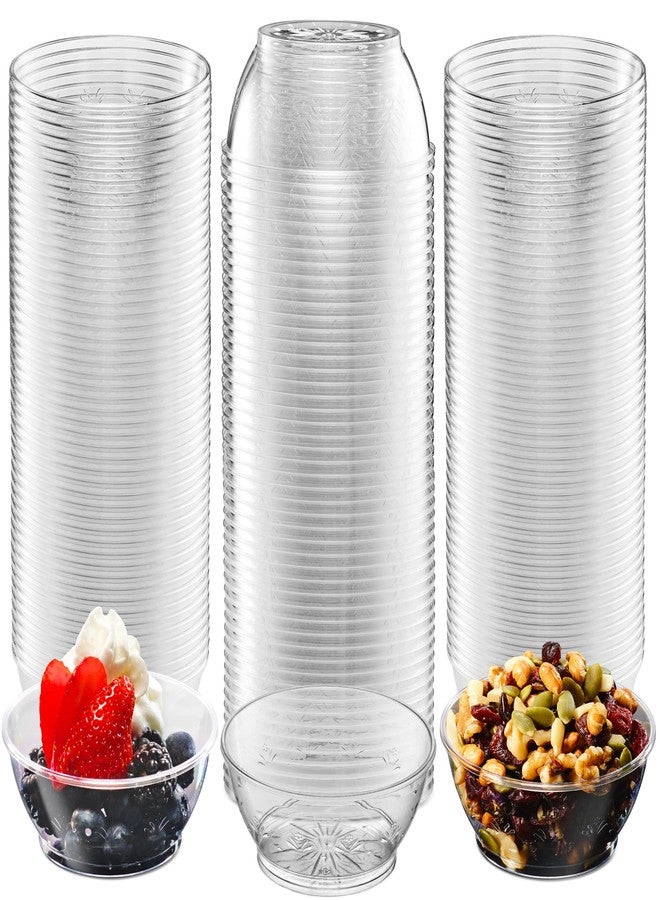 JoyServe Clear Mini Plastic Bowls - (Bulk 400 Pack) 6 Oz Disposable Premium Hard Plastic Dessert Bowls for Serving, Weddings, Catering, Parties, Ice Cream, Salsa, Home or Event Party Supplies - Image 1