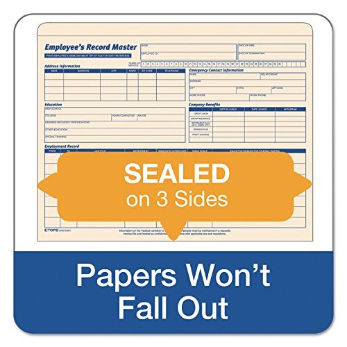 TOPS حافظة ملف سجل الموظف TOPS 3280، 9 1/2 × 11 3/4، 10 نقطة مانيلا (عبوة من 20) - Image 5