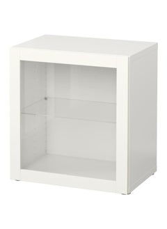 Zaboon Shelf Unit With Glass Door, White/Sindvik White Clear Glass, 60X42X64 Cm  - Image 1