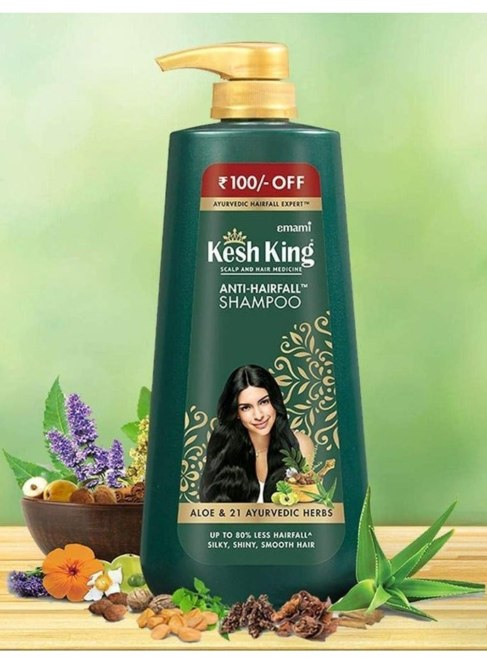 emami Scalp And Hair Medicine Anti-Hairfall Shampoo Green 600ml - Image 1