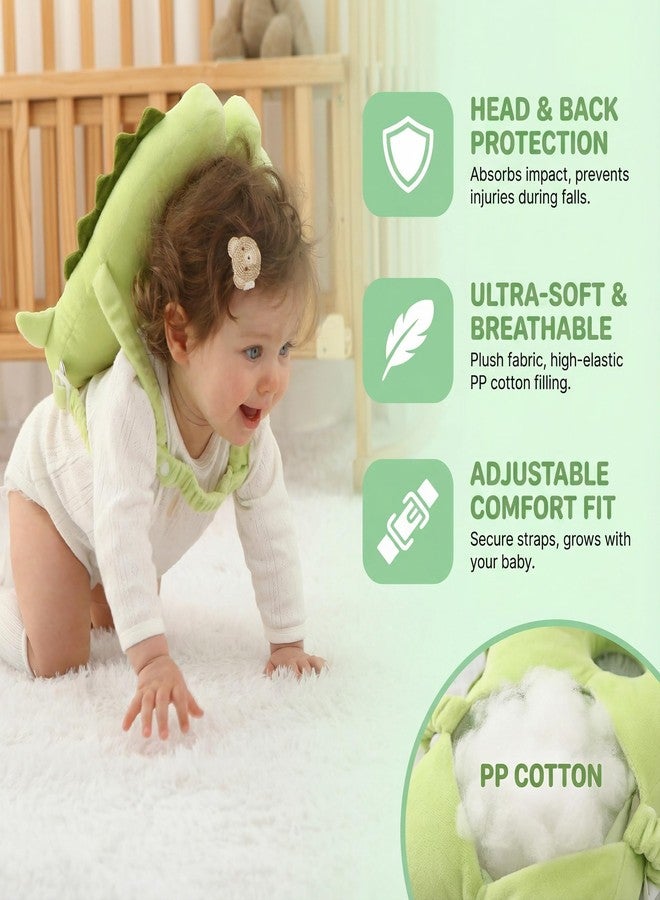 SOZOON Baby Head Protector Backpack - Soft & Lightweight Head Protection Pillow for Bebe Walking and Crawling(Dinosaur) - Image 4