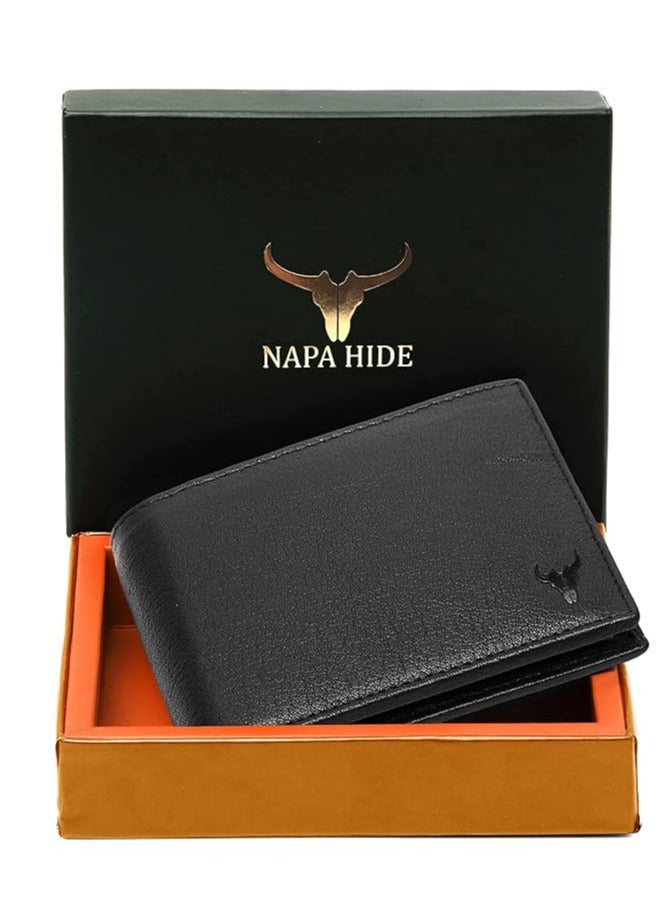 NAPA HIDE Leather Wallet for Men I Handcrafted I Credit/Debit Card Slots I 2 Currency Compartments I 2 Secret Compartments - Image 2