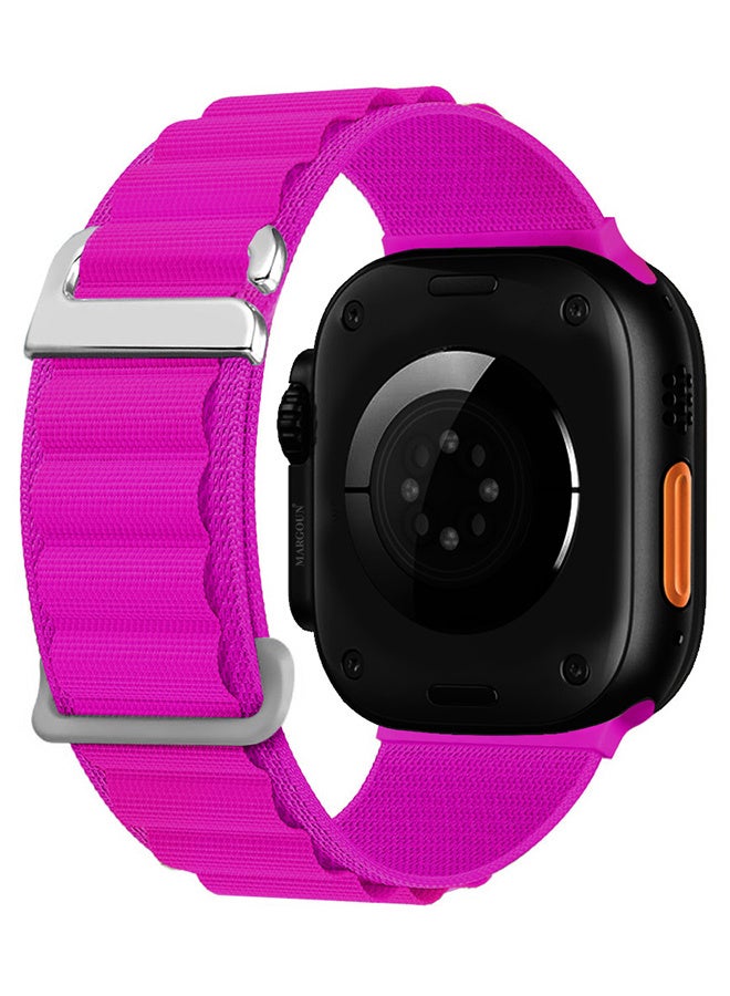 Replacement Band for Apple Watch Band 49mm 45mm 44mm - Alpine Loop Band for Women Men - Adjustable With Metal G-Hook Strap For iWatch Ultra Series SE 8/7/6/5/4/3/2/1 - Hot Purple - Image 5