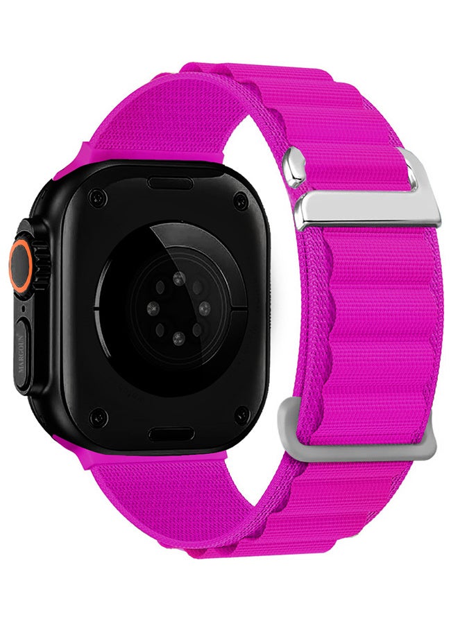 Replacement Band for Apple Watch Band 49mm 45mm 44mm - Alpine Loop Band for Women Men - Adjustable With Metal G-Hook Strap For iWatch Ultra Series SE 8/7/6/5/4/3/2/1 - Hot Purple - Image 1