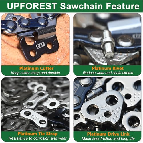 UPFOREST 6" Chainsaw Chain Pole Saw 3/8" LP Pitch, 043" Gauge, 28 DL Fits Milwaukee 2527-20, 2527-21, M12, Kobalt CRAFTSMAN CMCCSL621D1,KOBALT KPS1024A-03,WORX WG324,REMINGTON 11409-01,Oregon R28(90MOPX28) - Image 4