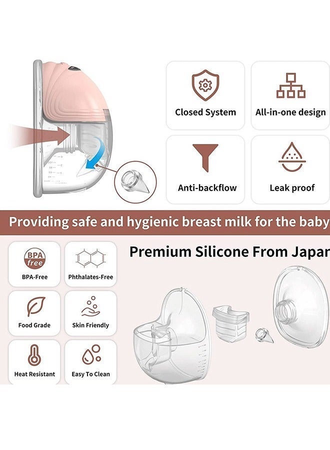 جونيس حَلَّابة صدر كهربائية مزدوجة قابلة للارتداء – ٢ قطعة، بثلاث أوضاع و١٢ مستوى - Image 3