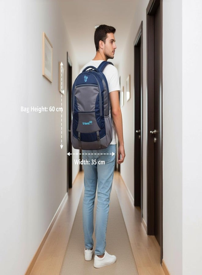 Impulse 5 Compartment Rucksack Bag 60 Litres Travel Bag For Travel Backpack For Hiking Trekking Tourist Bag For Men Venus Blue With 1 Year Warranty - Image 2