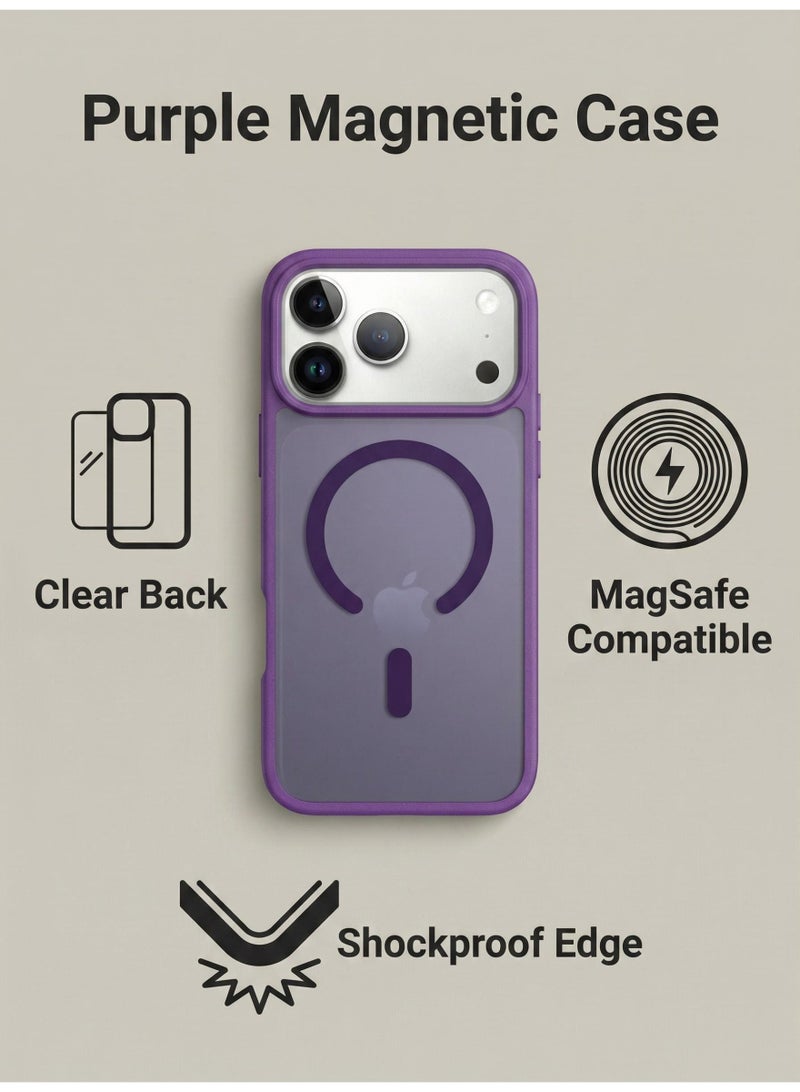 V.nice Magnetic Shockproof for iPhone 17 Pro Max Case, Camera Control, Fit for MagSafe, Military-Grade Protection, Translucent Slim Case Anti-Fingerprint - Image 2
