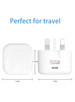 Generic USB C Fast Charger Plug with 20W for iPhone 14/14 Plus/14 Pro/14 Pro Max 13 Pro Max,12 11 SE 2020 XS XR 8 7 6S Plus, iPad, Air Pods Pro, S22, USBC PD 3.0 Mains UK Type C Wall Charging Power Adapter  - Image 5