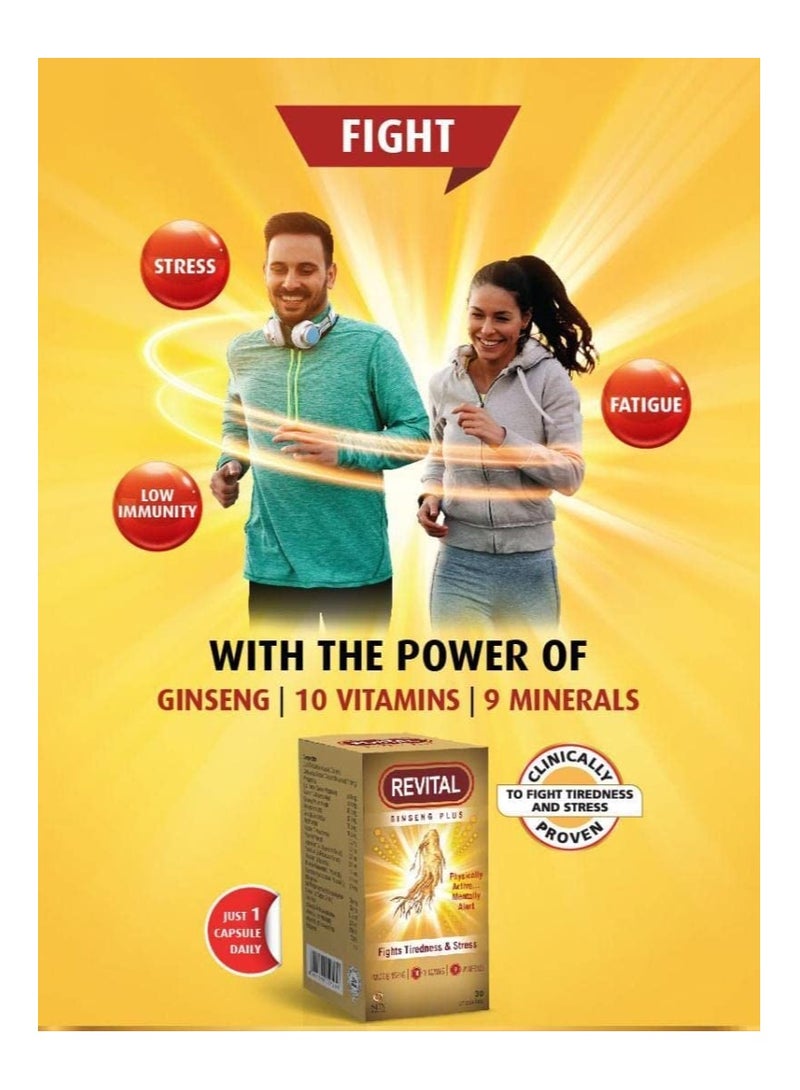 Revital Ginseng Plus Vitamins and Minerals Capsules 30's - Image 4