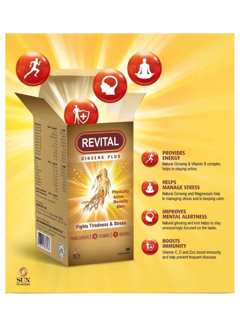 Revital Ginseng Plus Vitamins and Minerals Capsules 30's - Image 2