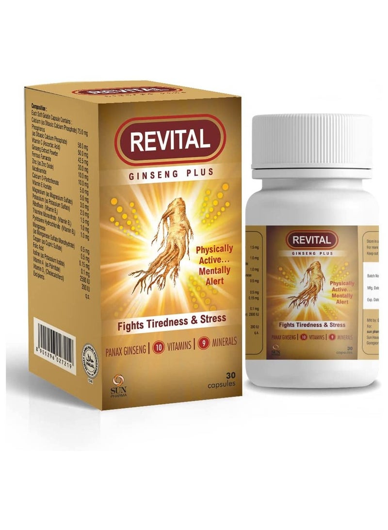 Revital Ginseng Plus Vitamins and Minerals Capsules 30's - Image 3