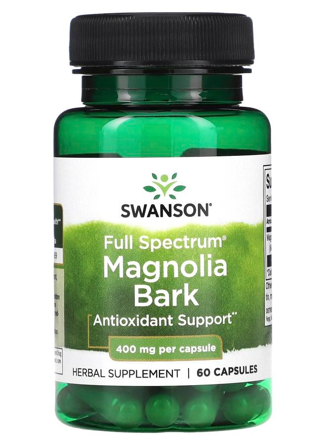 Full Spectrum Magnolia Bark 400 mg 60 Capsules