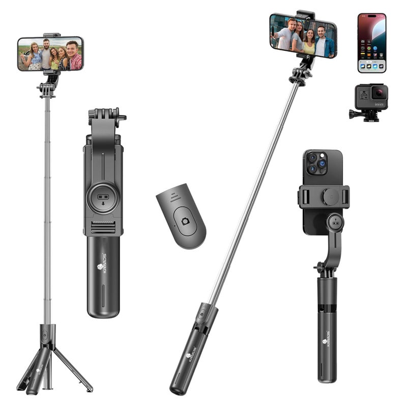 Kratos K24 Selfie Stick Tripod, 67 CM / 26 Inch, 3-in-1 Multifunctional Design with Detachable Wireless Remote, Portable & Lightweight Selfie Stick for Vlogging, Photography for All Mobiles - Image 5