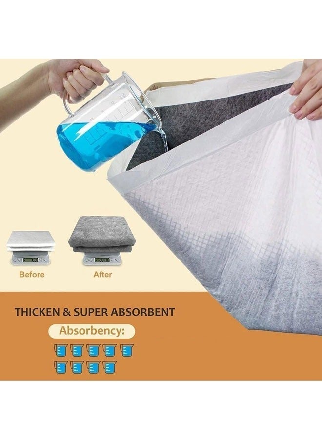 ضغط فين فوط تغيير حفاضات من فحم الخيزران للاستخدام مرة واحدة، مقاس صغير - عبوة من 100 قطعة، حماية من 5 طبقات بدرجة طبية، مقاومة للماء وسريعة الجفاف للتحكم في الروائح، رعاية سلس البول للأطفال والرضع والبالغين وكبار السن - Image 5