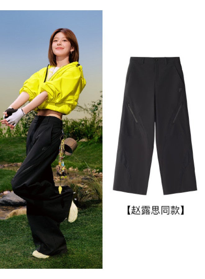 FILA [Zhao Lusi Same Style] Women'S Fusion Series Casual Pants Women'S Breathable Cargo Woven Trousers - Image 1