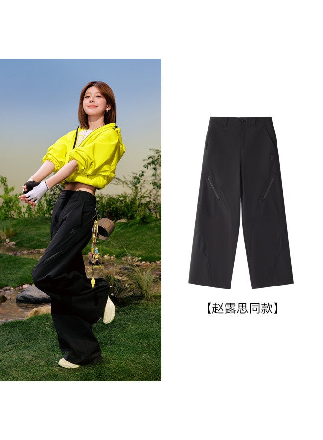 FILA [Zhao Lusi Same Style] Women'S Fusion Series Casual Pants Women'S Breathable Cargo Woven Trousers - Image 2