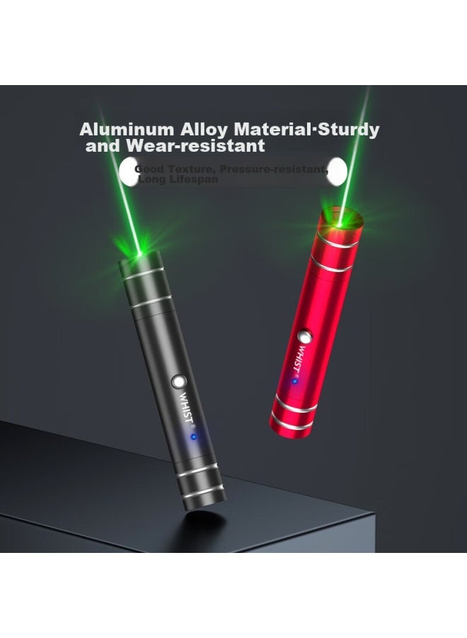 Whist T6 Black Laser Pointer Green Light Laser Flashlight Usb Rechargeable Led Screen Pointer Meeting Sales Office Sand Tray Mini Laser Light Teaching Pointer Household Cat Teaser Toy - Image 5