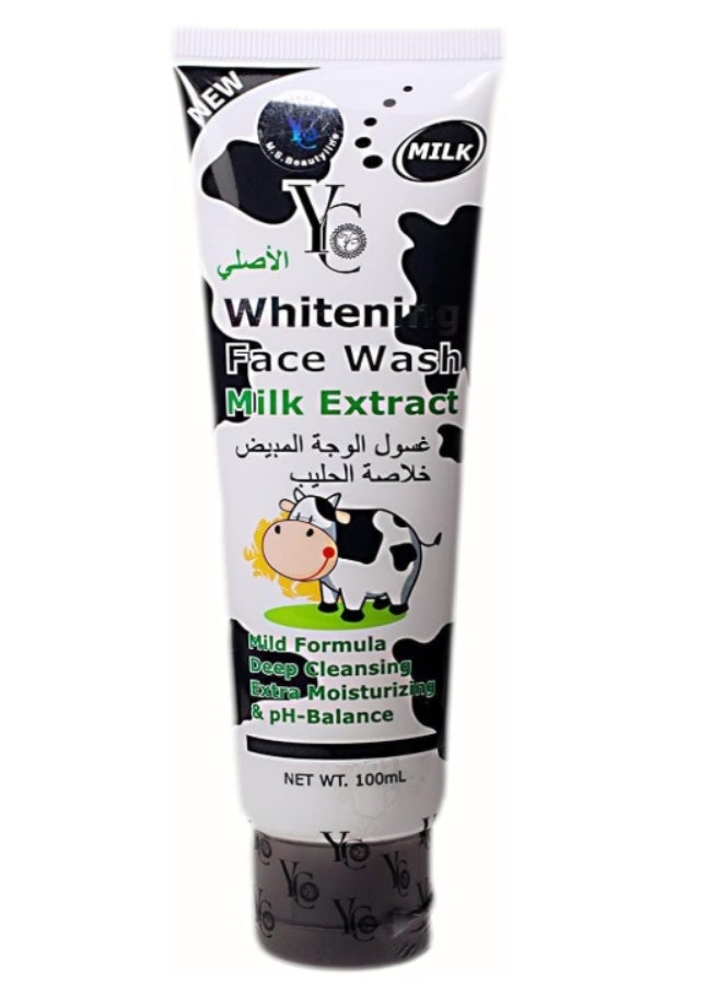 واي سي غسول تبييض الوجه بخلاصة الحليب - 100 مل - Image 1