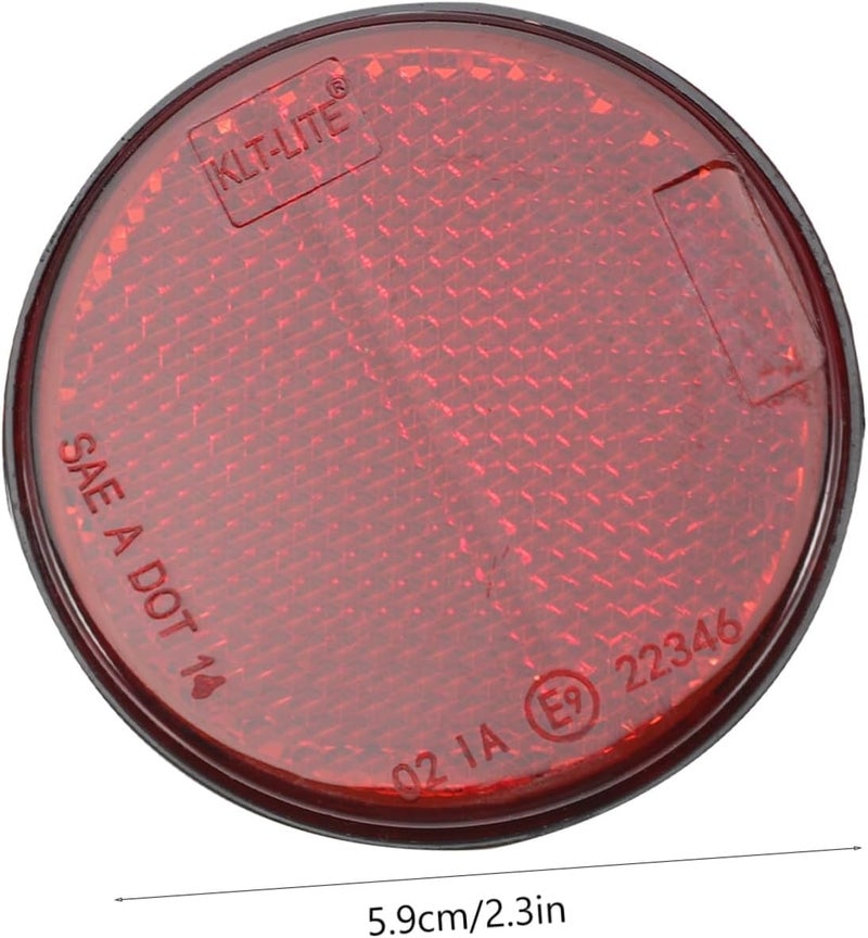 8pcs Round Trailer Reflectors Screw Mount Vehicle Reflective Warning Signs for Motorcycles Trucks Trailers Caravans High Temperature Resistant Safety Accessories - Image 2