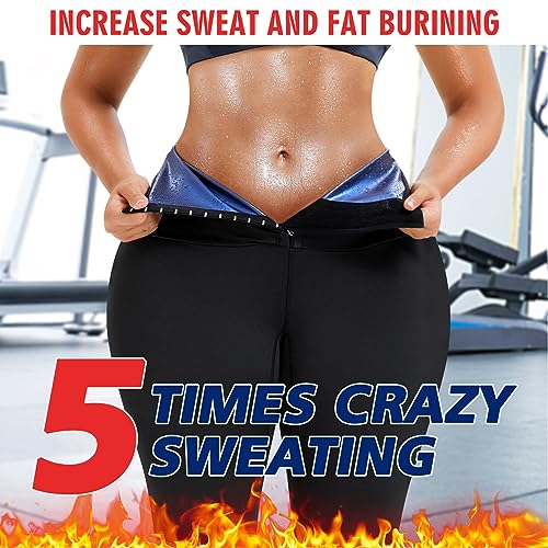 KUMAYES Sauna Sweat Pants for Women High Waist Slimming Shorts Compression Thermo Workout Exercise Body Shaper Thighs - Image 3