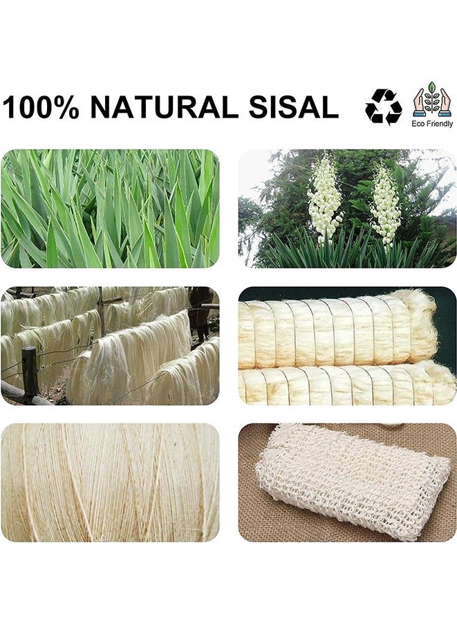 Soap Bag, Natural Sisal Soap Saver Bag Pouch Mesh Net Waste Plastic-free Exfoliating Foaming and Drying Soap Holder for Shower (4 pcs)  - Image 5