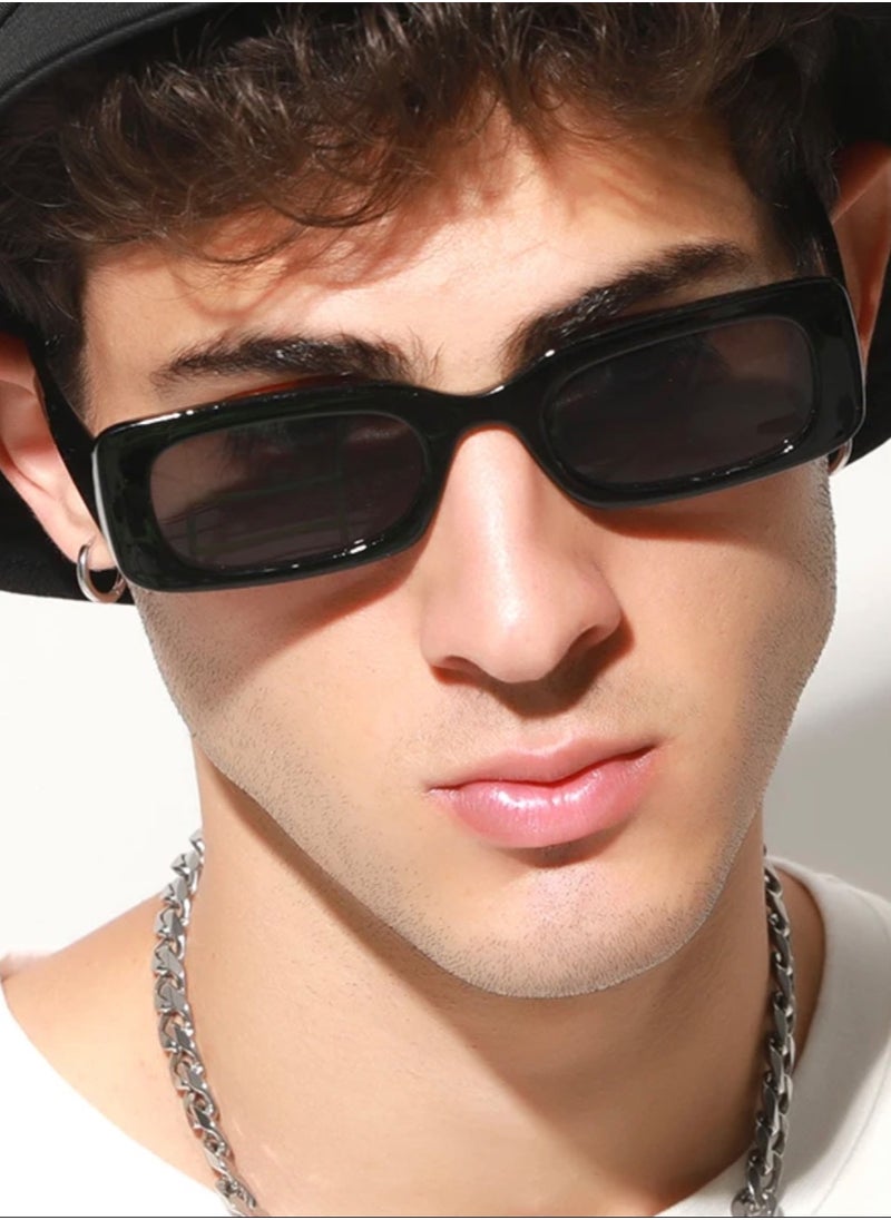 JewelryEveryday - Elegant And Modern Unisex Black Sunglasses - Image 1