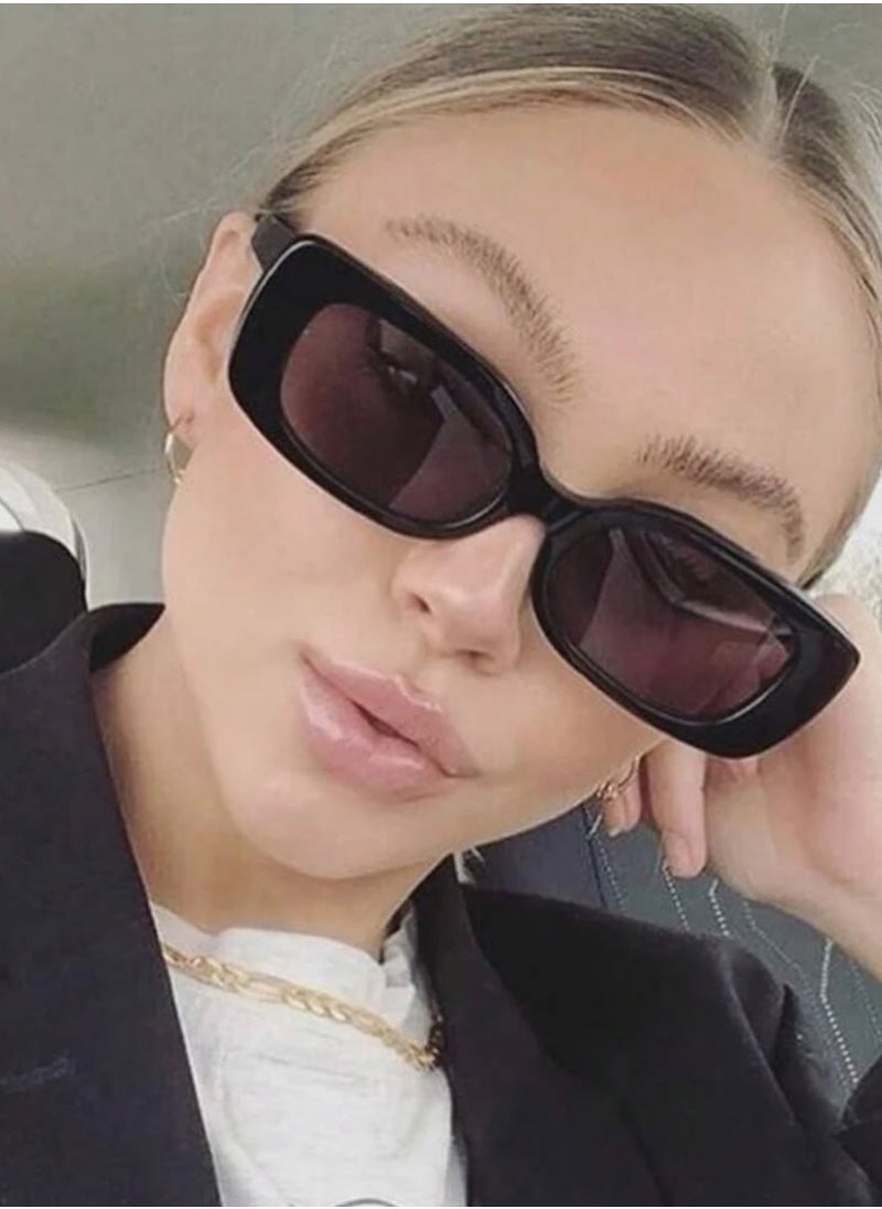 JewelryEveryday - Elegant And Modern Unisex Black Sunglasses - Image 1