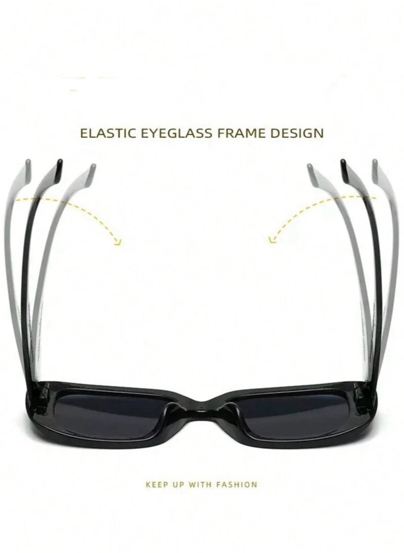 JewelryEveryday - Elegant And Modern Unisex Black Sunglasses - Image 1