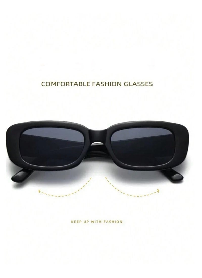 JewelryEveryday - Elegant And Modern Unisex Black Sunglasses - Image 1