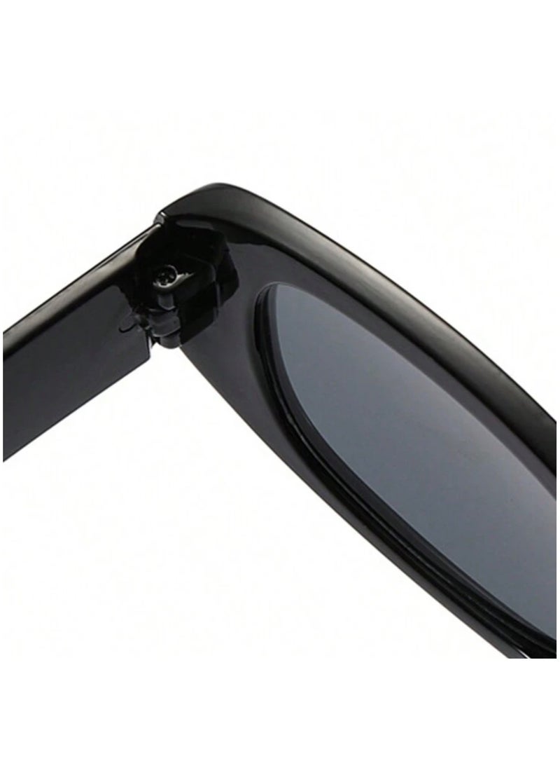JewelryEveryday - Elegant And Modern Unisex Black Sunglasses - Image 1