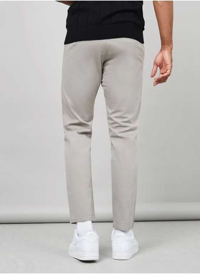 Styli Pintuck Detail Stretch Cotton Skinny Chinos