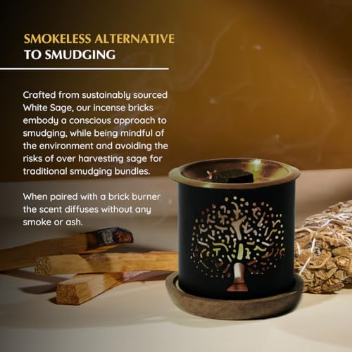 Aromafume White Sage and Palo Santo Incense Bricks by Aromafume | 3x9 Bricks | Sage Incense for Cleansing Negative Energy & Protection | Sage for Smokeless Smudging & Spiritual Cleansing | Refill Pack - Image 5