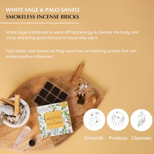 Aromafume White Sage and Palo Santo Incense Bricks by Aromafume | 3x9 Bricks | Sage Incense for Cleansing Negative Energy & Protection | Sage for Smokeless Smudging & Spiritual Cleansing | Refill Pack - Image 4