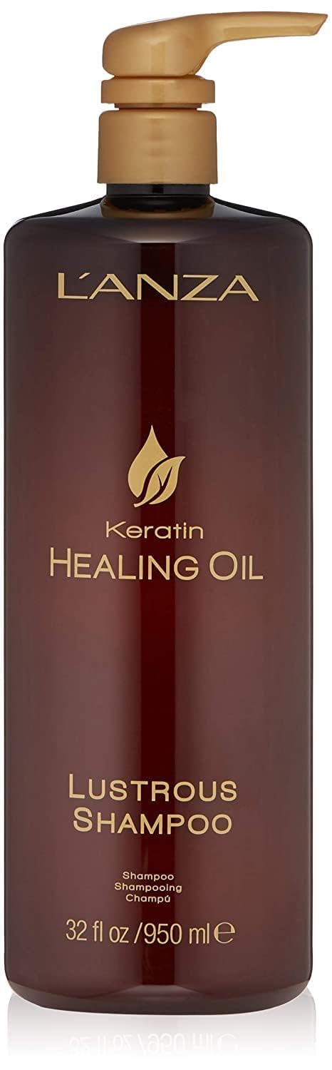 LANZA Keratin Healing Oil Lustrous Shampoo Keratin Shampoo For Dry Damaged Hair Boosts Shine Strength and Hair Health Repairing Damage and Prevents Frizz Sulfate Free Cruelty Free 32 Fl Oz