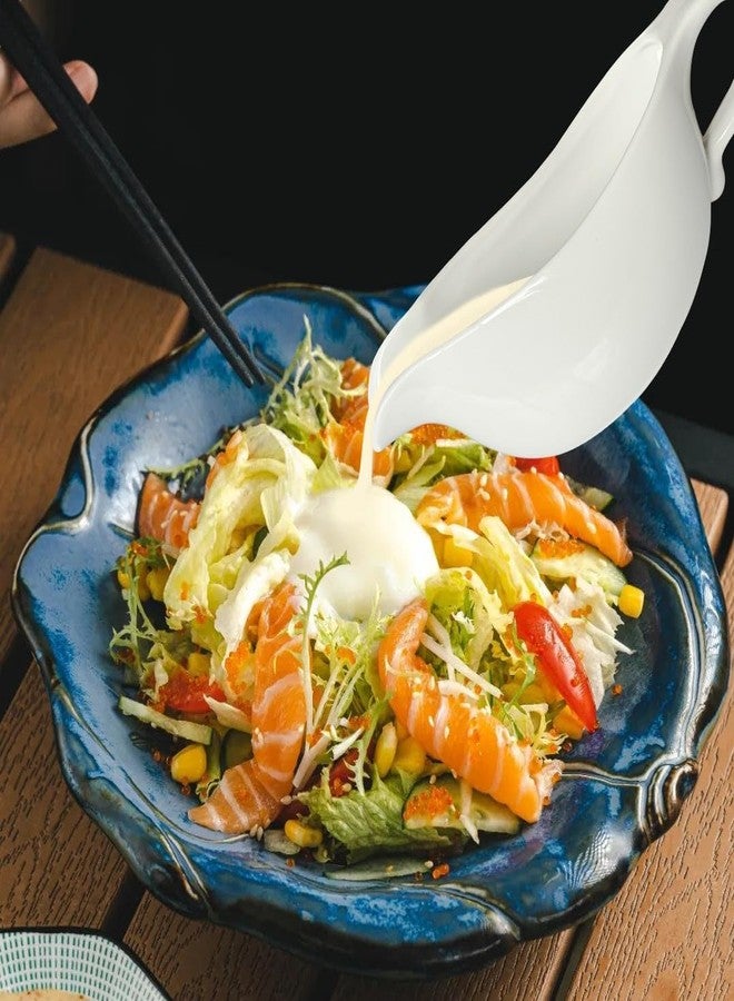Qlans 20 OZ Gravy Boat - White Meat Sauce Boat With Spoon - Perfect for Gravy, Sauces and Syrups, Salad Dressings, Creamer, Broth, and More Server - Image 5