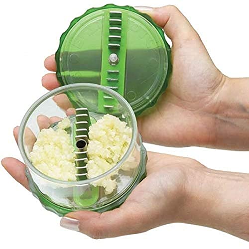 H K J HouseStainless Steel Blades Garlic Pro Dicer Cutter Garlic Presses Peeler Chopper for Chili Ginger Onion and Dry Nuts Magic Vegetable Cutter Grater  - Image 5